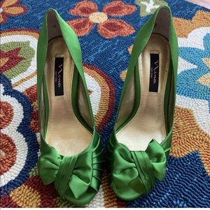 Green Nina heels